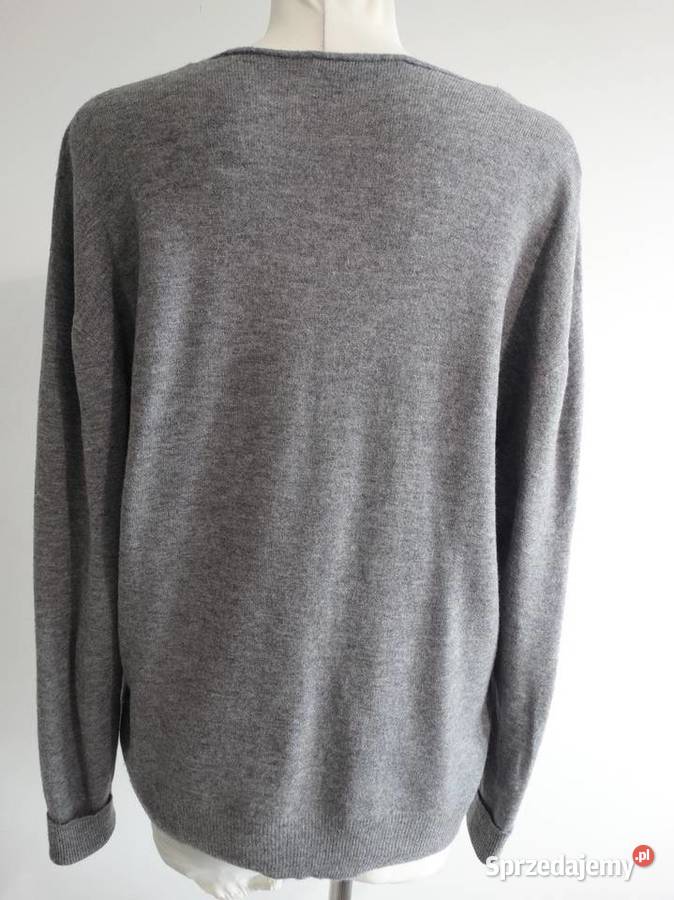 Sweter Wełniany 100 Wełna VNeck Pulower Miękki Swetry i golfy Łomża