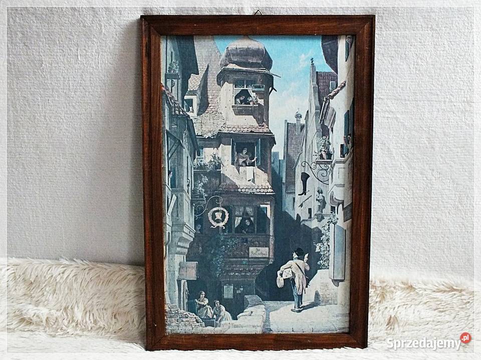 Stary obraz Der Briefbote im Rosental Rarytas o Żary