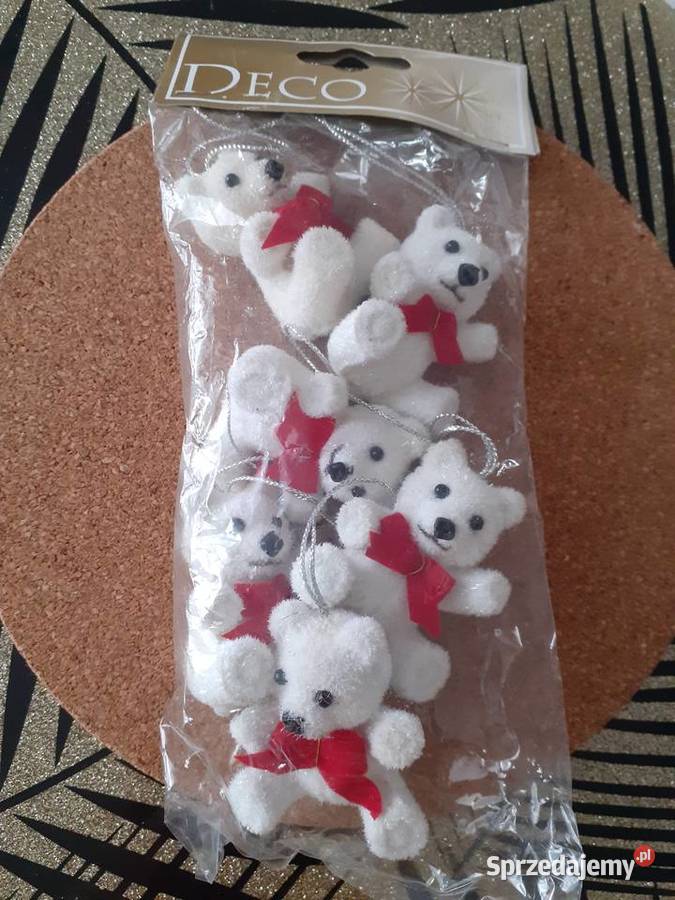 zawieszki białe misie 6 Pozostałe Gdańsk sprzedam