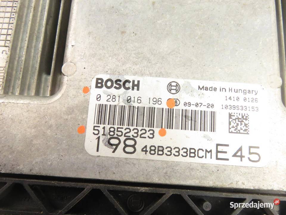 STEROWNIK FIAT BRAVO II 16 D 0281016196 51852323