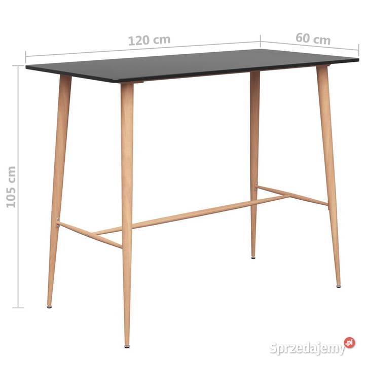vidaXL Stolik barowy czarny 120x60x105 SKU248146 Stoły Warszawa