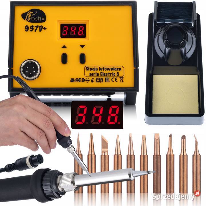 Stacja Lutownicza 937D 60W 200480C 10 Grotów
