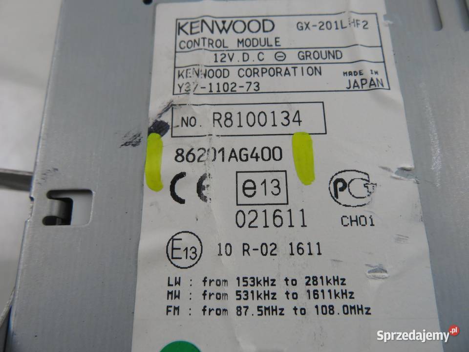 RADIO SUBARU LEGACY IV 86201AG400 Radioodtwarzacze