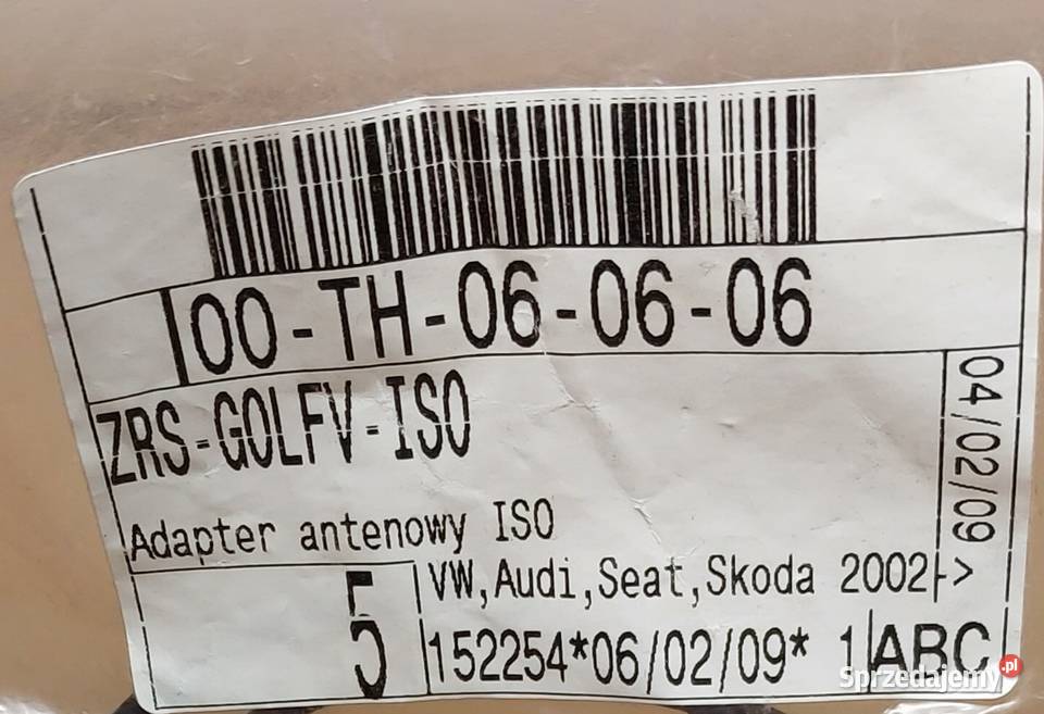ADAPTER ANTENOWY ISO FAKRA VW AUDI SEAT SKODA Części samochodowe Mielęcin
