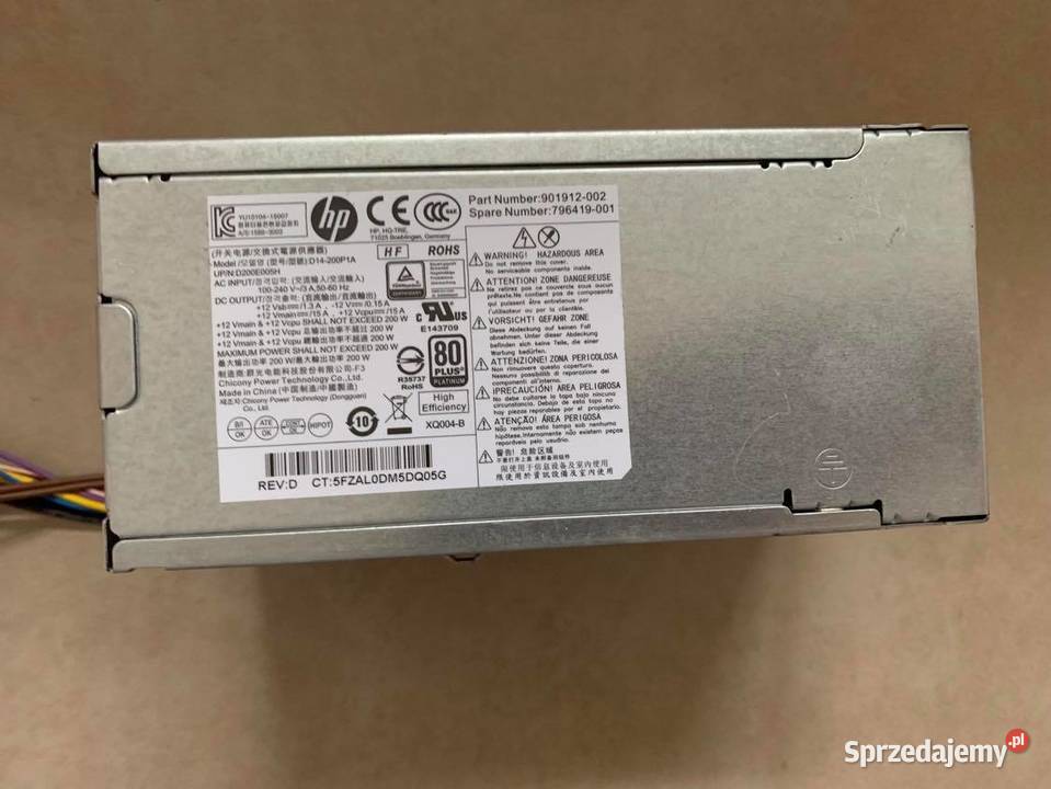 HP Prodesk 200 Watt Power Supply 901912002 mazowieckie Warszawa sprzedam