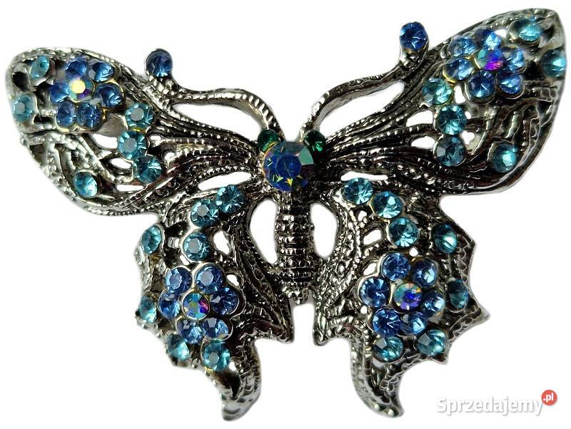 VINTAGE BROSZA W STYLU ART DECO SECESYJNY MOTYL Częstochowa