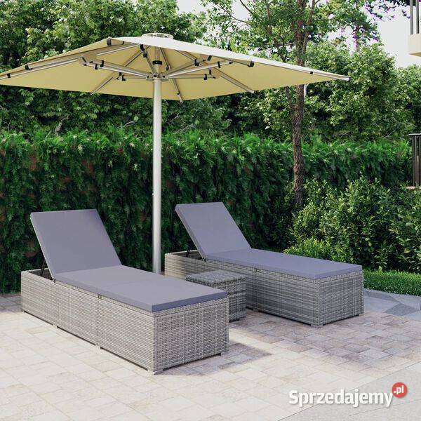 vidaXL 3częściowy zestaw leżaki ze stolikiem Leżaki i leżanki Warszawa