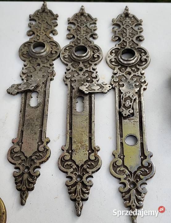 Stare szyldy do drzwi z mosiądzu Antyki Sosnowiec