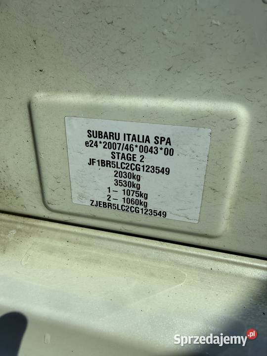 Subaru Legacy V 2012 20 150 LPG automat Warszawa sprzedam