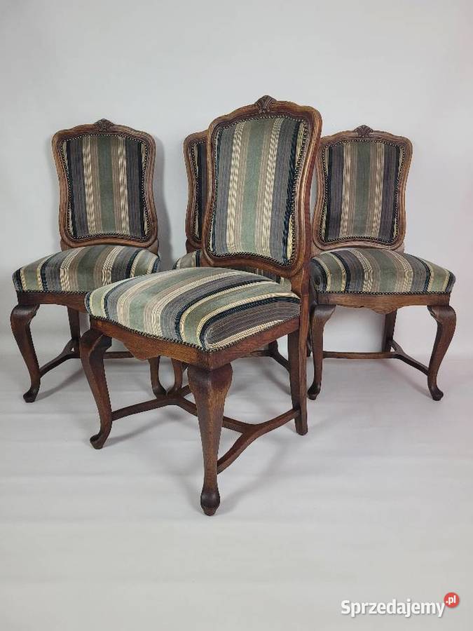 Dębowe krzesła barokowe