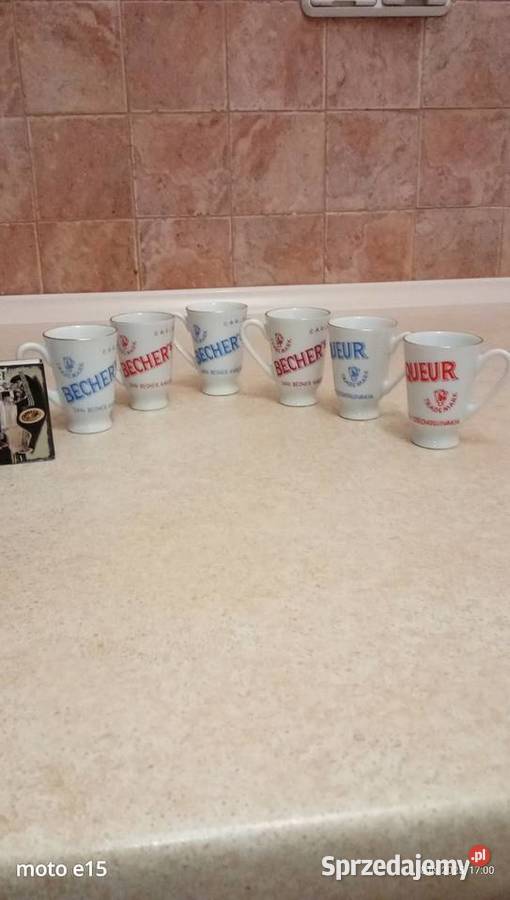 kieliszki porcelanowe do likieru Becher Warszawa