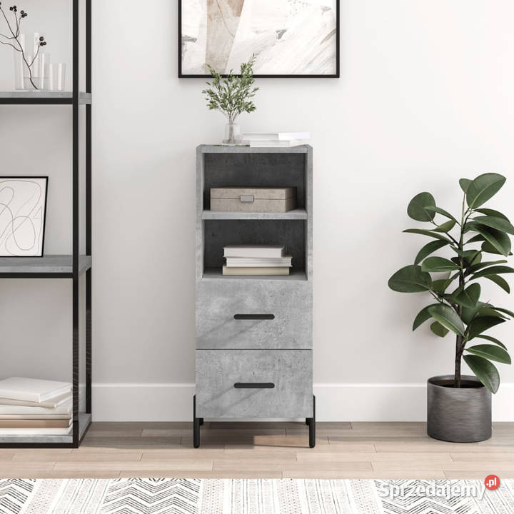 Szafka szarość betonu 345x34x90 materiał Warszawa