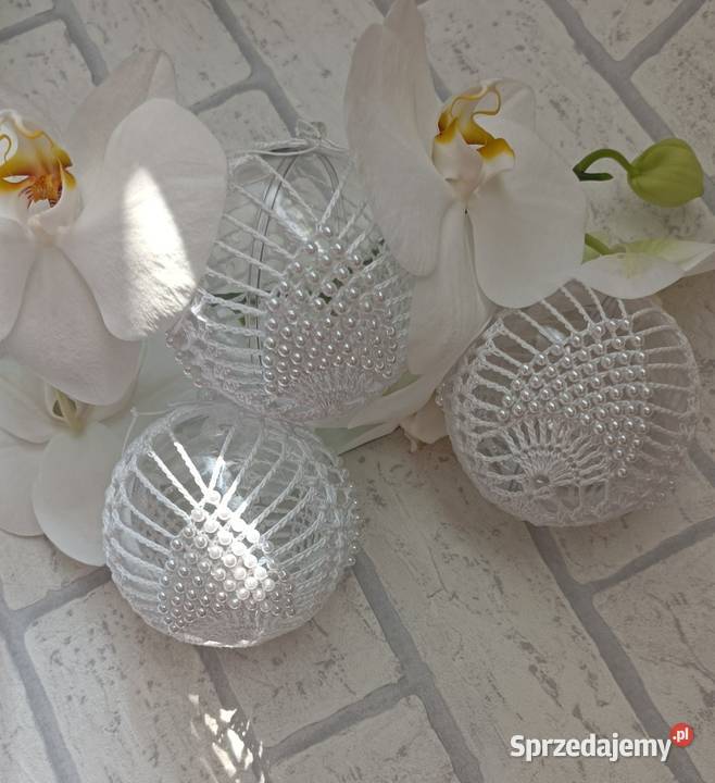 Bombki z koralikamina choinkę szydełkowe