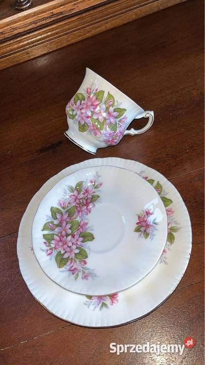 Filiżanka z talerzykiem deserowym Myflower Syg pomorskie Gdańsk