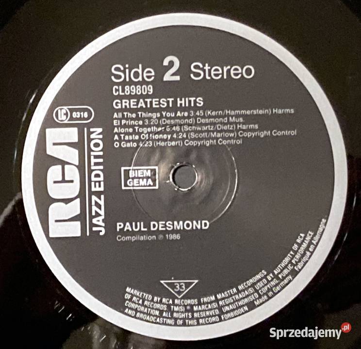 Paul Desmond Greatest Hits Szczecin
