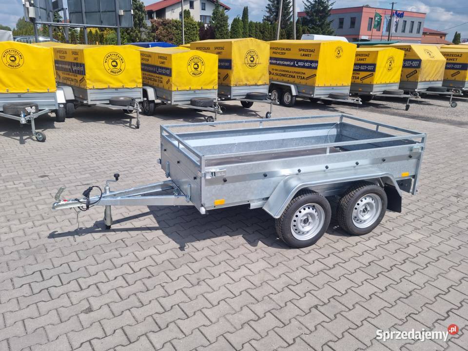 Przyczepa lakka dwuosiowa Niewiadów 250 dł na burtowe