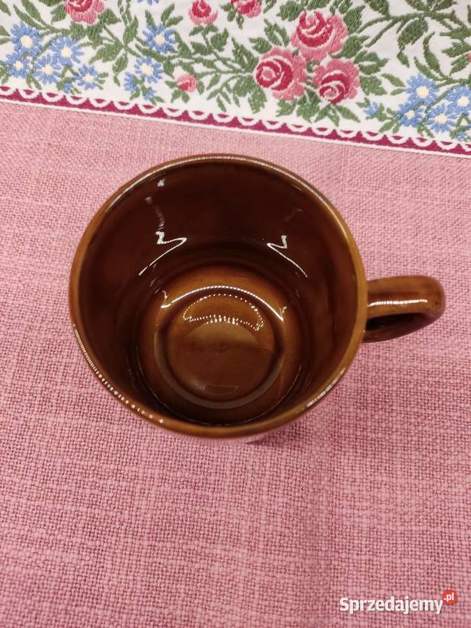 Filiżanka porcelit brązowa Tułowice Głuchołazy