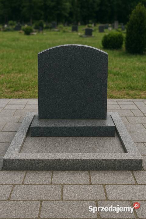 Opaska z kostki brukowej na cmentarzu