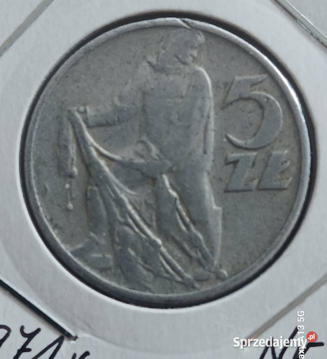 5 Złotych Rybak 1971 r 1 najniższy nakład