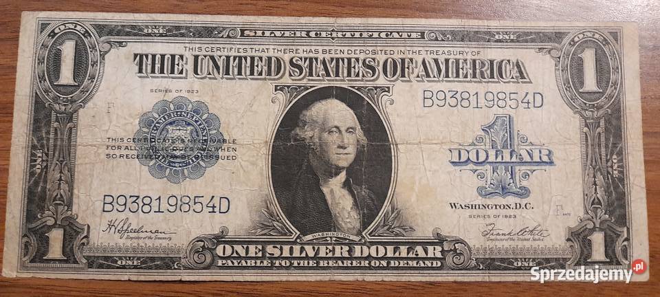 USA 1 Dolar 1923 r Silver Certificate Warszawa
