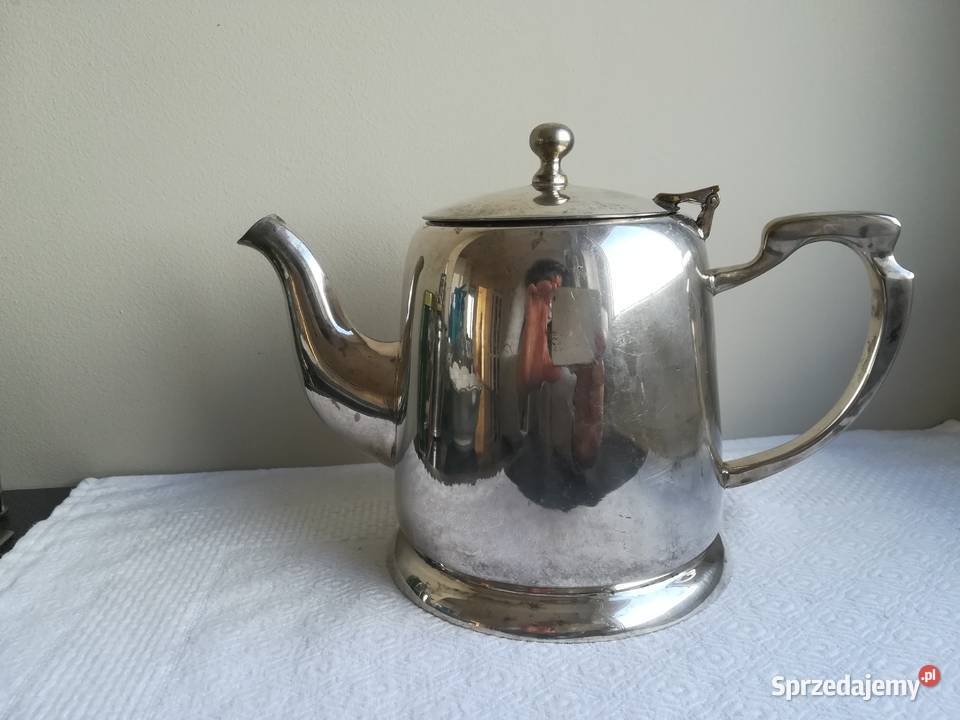 posrebrzany dzbanek piękny secesyjny kształt