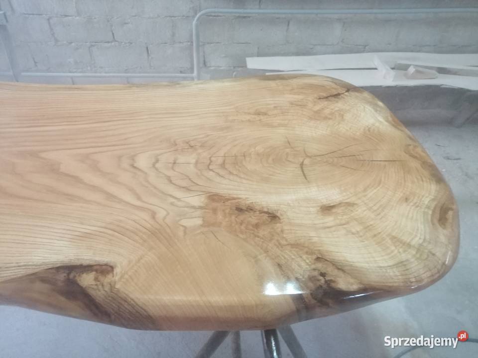 Stół z jednego bala 280x100x10 dąb live edge oak