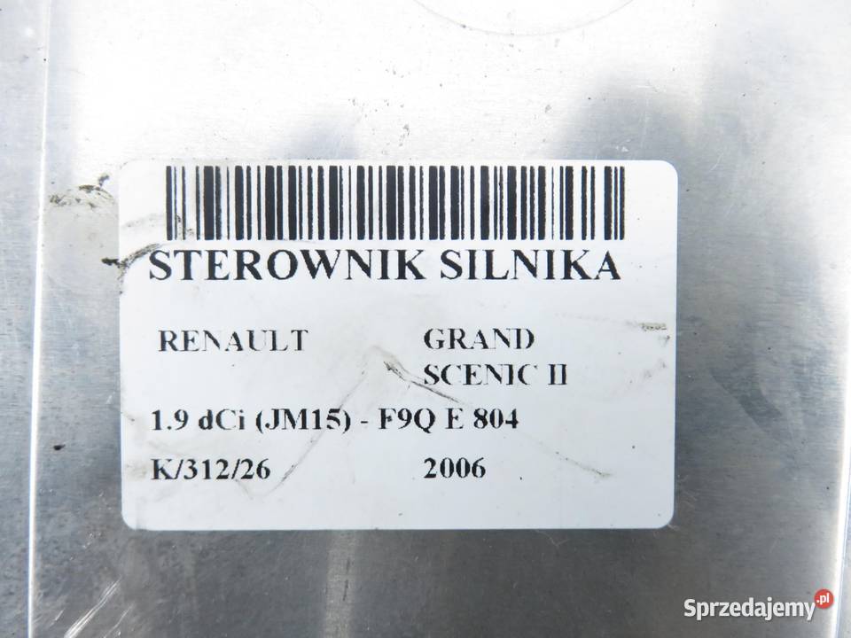 STEROWNIK RENAULT GRAND SCENIC II 19 dCi