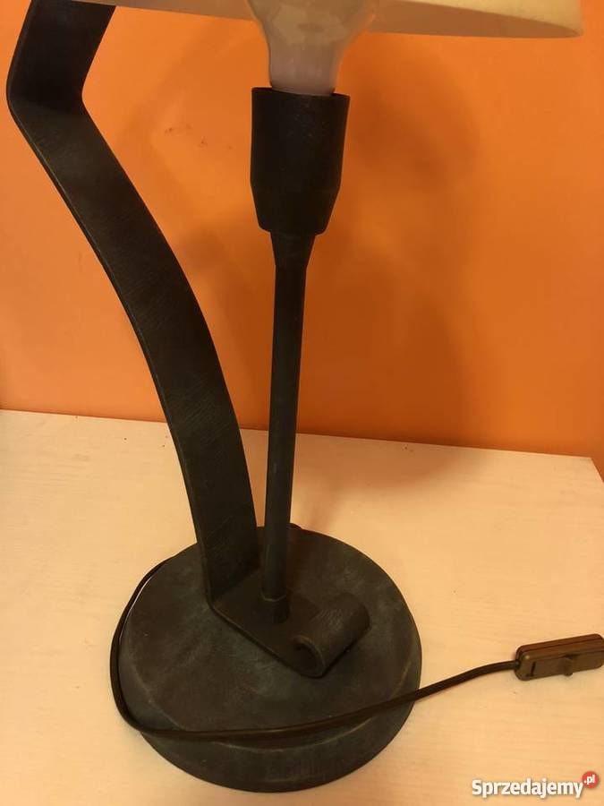 Lampa stojąca gabinetowa z kloszem metalowa