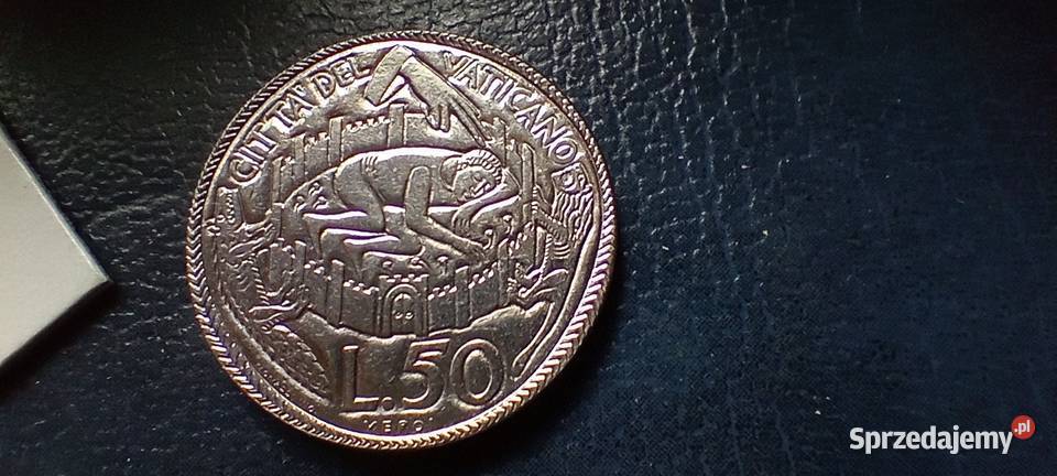 Stare monety 50 lir 1975 Święty Watykan Numizmatyka Lesko