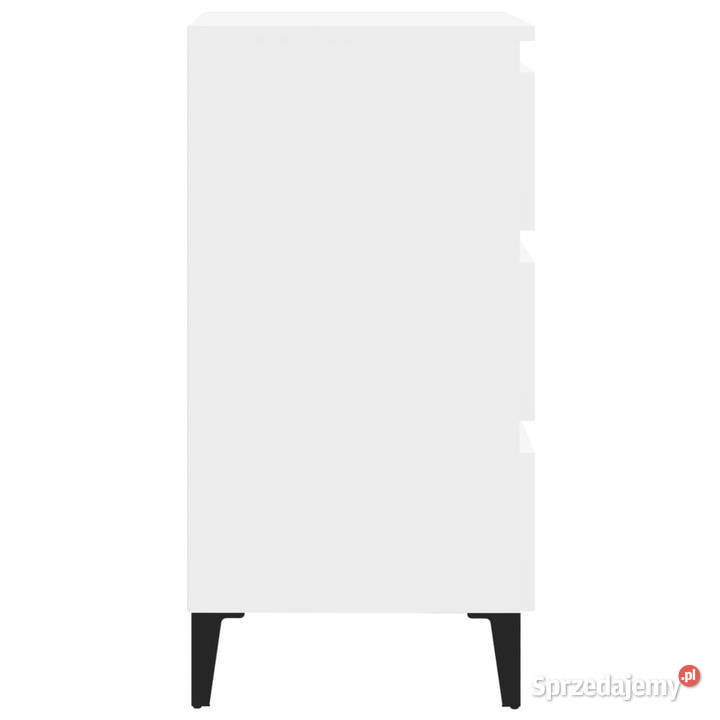 Szafka nocna z metalowymi nóżkami biała 40x35x69 Warszawa