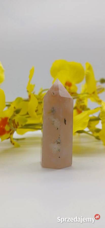 Naturalny Agat obelisk stożek stojący 46mm 47 Pozostałe Olsztyn