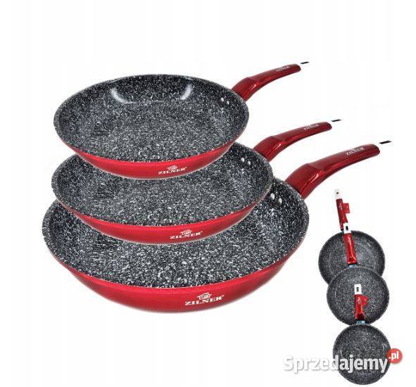 169 Patelnie marmurkowe czerwone ZILNER Zabrze