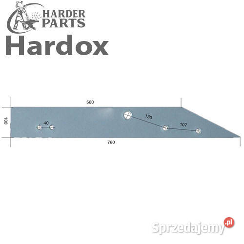 Płoza długa HARDOX 94562L części do pługa OVERUM podlaskie Suwałki