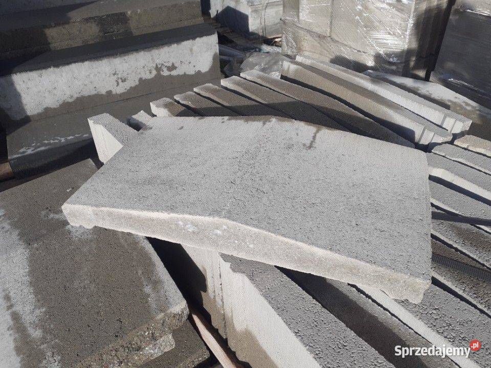 Daszek Dwuspadowy Betonowy Duży 23x46x7 Łupany Wielogóra