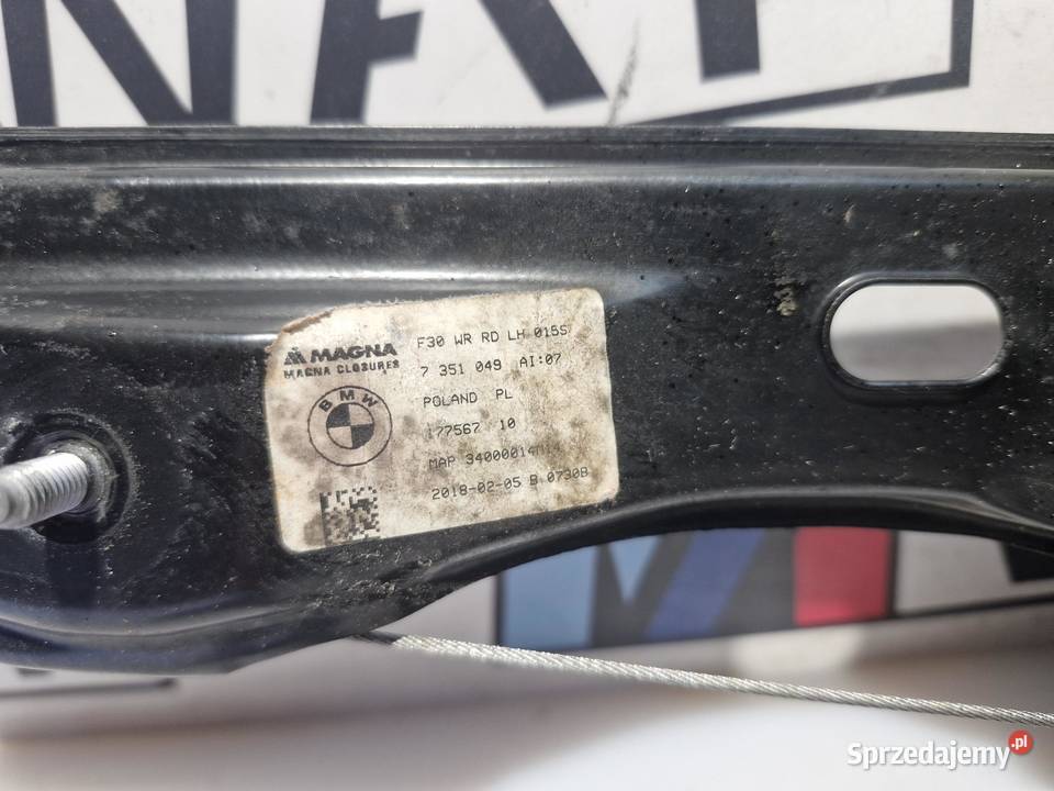 7351049 BMW F30 F31 PODNOŚNIK MECHANIZM SZYBY