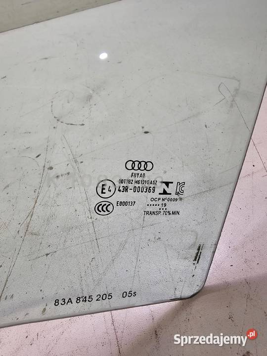 SZYBA DRZWI LEWY TYŁ AUDI Q3 F3 83A 2019R Przystajń