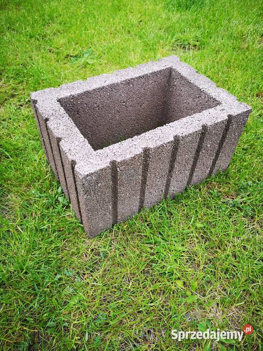 Gazony betonowe prostokątne 40x28x20h Gazon Warszawa