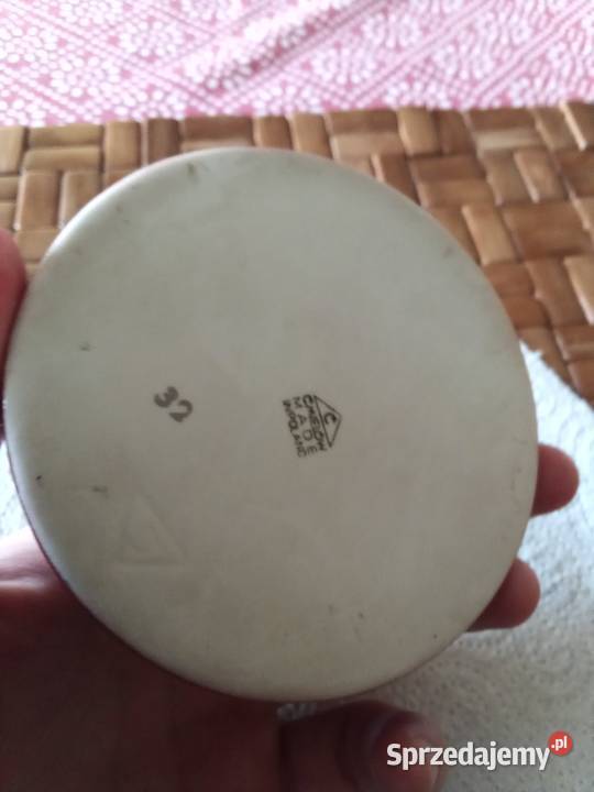 Prl popielniczka Ćmielów porcelana brąz zlocenia odcienie brązowego Łódź sprzedam