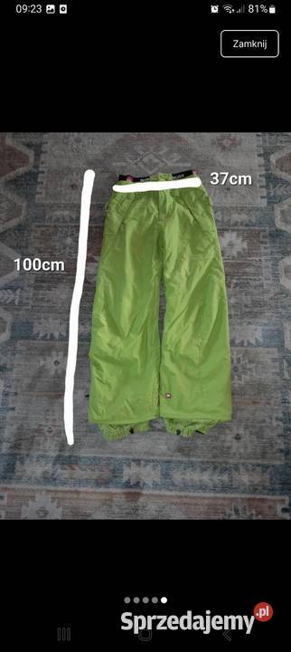 Zielone spodnie narciarskie Balice