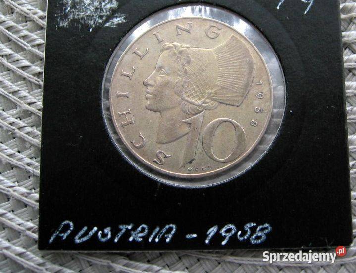 Austria 10 Szylingów 1958r SREBRO Kalisz
