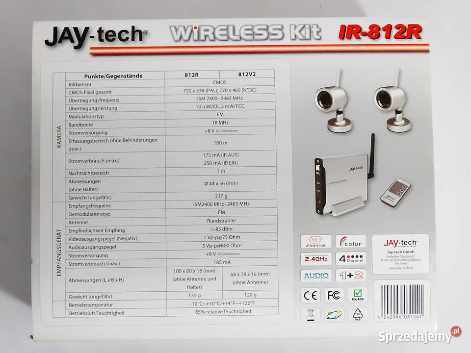 Bezprzewodowy zestaw kamer JAYtech Wireless Kit Biłgoraj