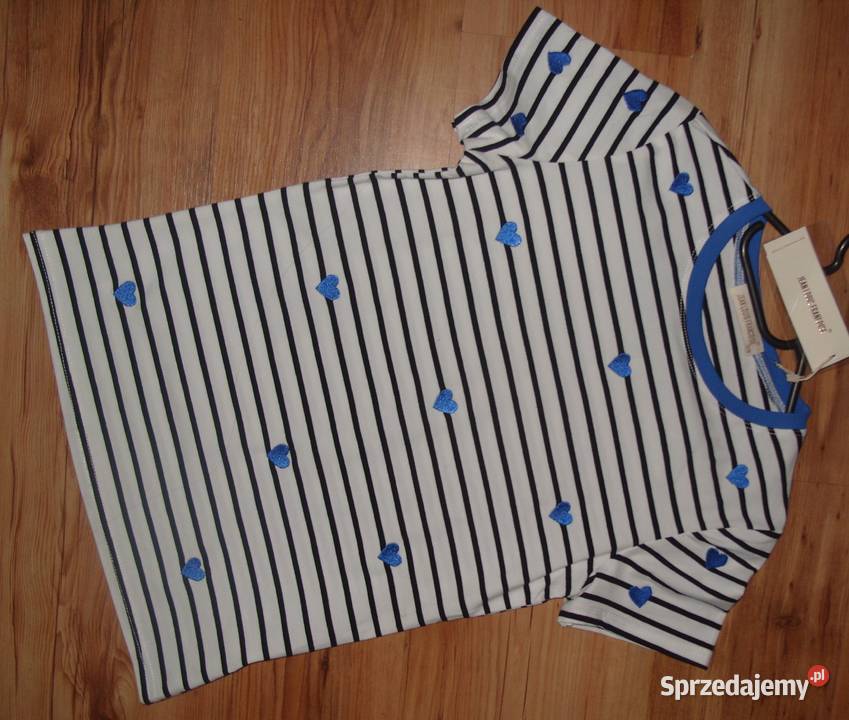 TSHIRT biały w czarne paseczki Chabrowe biały Topy i koszulki sprzedam