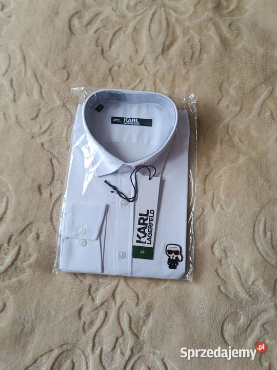 Koszula męska Karl Lagerfeld kolor biały rozmiar Odzież wyjściowa Białystok sprzedam