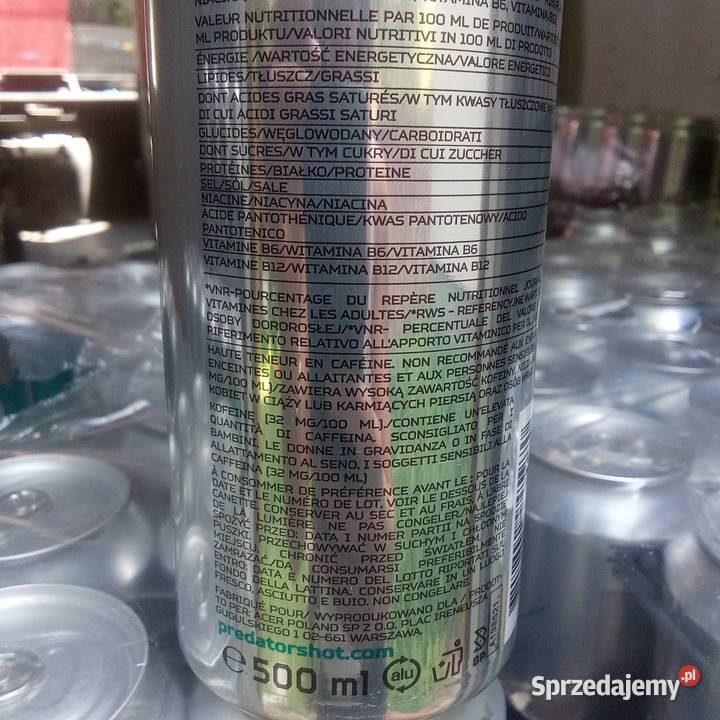 Napoje energetyczne predator 500ml puszka Delikatesy