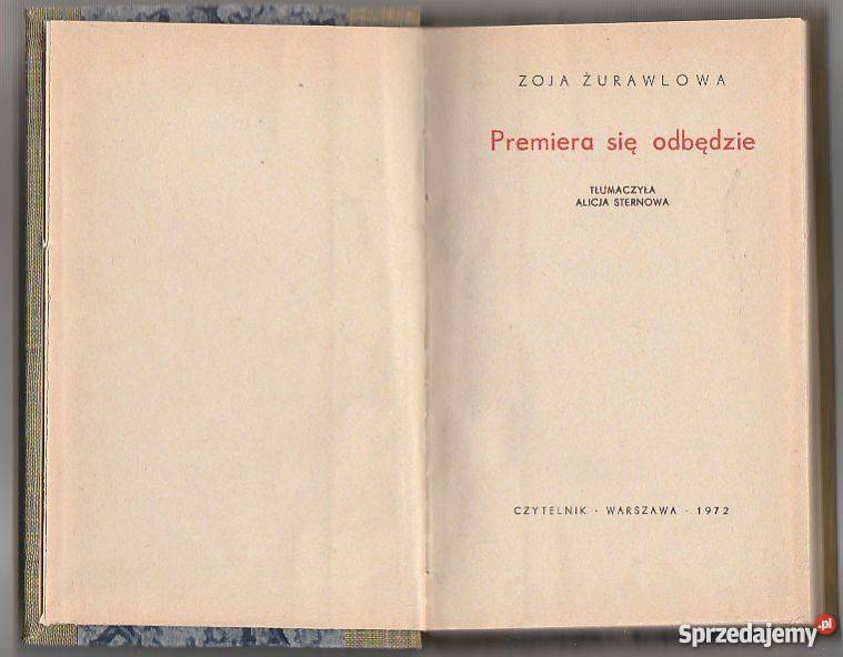 7525 PREMIERA SIĘ ODBĘDZIE ZOJA ŻURAWLOWA Czyrna