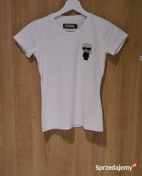 Karl Lagerfeld świetna koszulka haftowane logo Bluzki i koszule Wrocław sprzedam