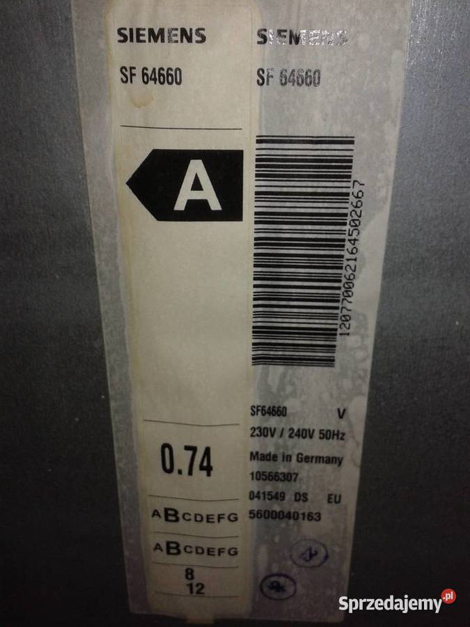 zmywarka Siemens sf64660 do zabudowy 45 Szczecin sprzedam