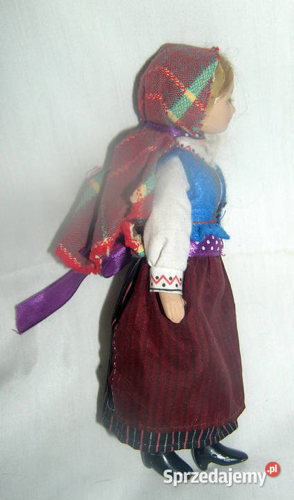 lalka ludowa ceramiczna vintageDdvin