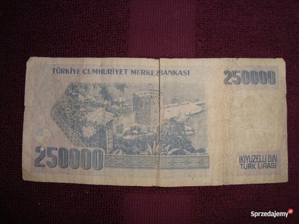 Banknot stare liry tureckie Numizmatyka Świdnica