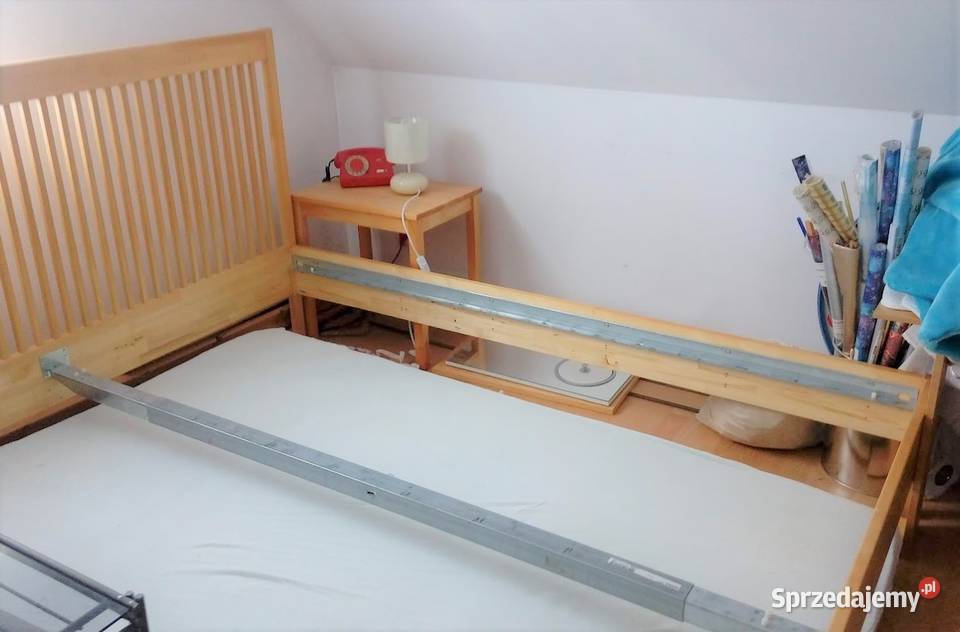 RAMA ŁÓŻKA DREWO LITE IKEA 180 x 200 Dąbrówka sprzedam